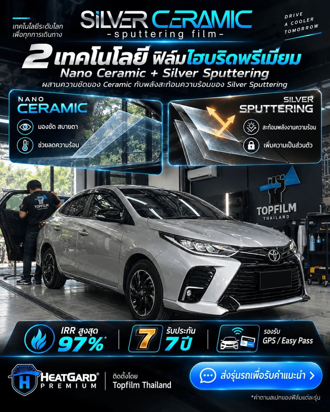 ฟิล์ม heatgard nano sputtering film